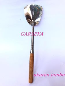 sosodok/spatula/sodet stainless steel pegangan kayu ukuran jumbo
