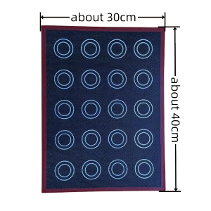 1pc Double Sided Printing Hollow Out Biscuit Design Non-stick Perforated Baking Mat Noodle Kneading Mat Camping Holiday Gifts