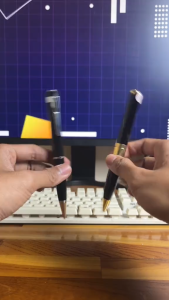 SelectedPro Spy Cam Camera Mini Pulpen Bolpoin Kamera BPR6 Hidden Spycam Perekam Vidio Audio Poto Desain Elegan Tersembunyi Cocok Untuk Sekolah Kantor Meeting Investigasi Alat Mata Mata Praktis Rekam Secara Rahasia Hasil Jernih Mudah Digunakan BPR6