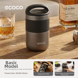 ecoco | Transparent Bubble Free Food Grade Round Large Ice Ball Molds