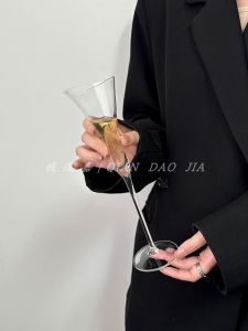 Elegant Vintage Crystal Wine Glasses Thin Body Champagne Cup Cocktail Glass Grape Red Wine Glass High Footed Beverageware