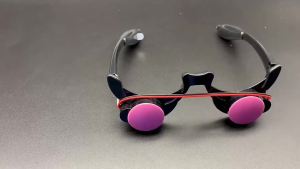 Glowing Red Eyes Glasses Grim Reaper Halloween Costume LED Light up Glasses Clown Party Scary Phantom Cosplay Red Glowing Eye