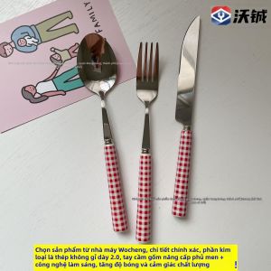 Dao Nĩa Thìa Ăn Bò Inox T cabo Gốm