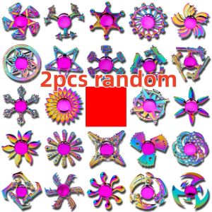 2pcs Metal Rainbow Fidget Spinner Gradient Color R188 Mute Bearing EDC Hand Spinner Fingertip Gyro Anti-Anxiety Kids Adult Toys