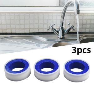 3Pcs White Pipe Thread Seal Raw Material Tape Faucet Sealing Thread Tape PTFE Roll Plumbing Plumber Fitting Tape Sealing Tape