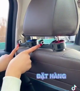 Móc treo đồ sau ghế ô tô kiêm giá đỡ kẹp điện thoại trên xe tiện lợi thiết kế xoay 360 móc treo đồ trên Ô Tô