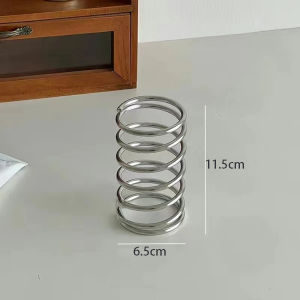1-6PCS Household Metal Toothbrush Holder Simple Desktop Storage Rack And Bathroom Drain Storage Rack High-End Hollow Decoration