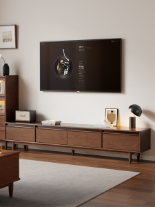 DONGMU | Real Wood Skeletal Lines Storage TV Cabinet