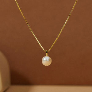 Huitan Elegant Women Imitation Pearl Pendant Necklace for Wedding Engagement  Fashion Female Accessories Versatile Party Jewelry
