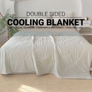CoolMax Double Sided Cooling Blanket Cool and Soft Comforter with Skin-Friendly Material for Warm Nights or Everyday Use