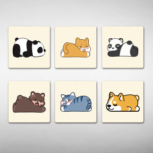 Adorable Cartoon Self-Adhesive Switch Stickers Waterproof Wall Decals Creative Renovation Patch for Old Socket Outlet