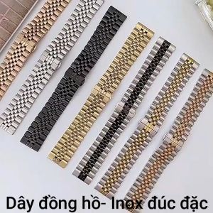 Dây đồng hồ nam nữ Inox đúc nguyên khối size 20mm 22mm - Dây đeo đồng hồ kim loại đúc đặc cao cấp quai thép chống gỉ
