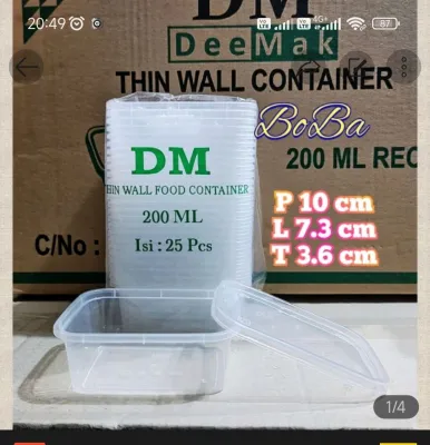 Thinwall DM Kotak 200Ml dan Kotak 300Ml isi 25Pcs
