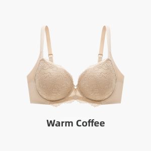 Ultra-thin Conceal Nipple Big-Bust Minimizing Lifting and Side Gathered Bra