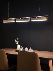 Restoran Lampu Gantung Ruang Makan Minimalis LED 3 Warna 140cm Lampu Gantung Meja Makan Lampu Gantung Dapur Lampu Hias Gaya Skandinavia yang Dapat Diredupkan Lampu Gantung ruang tamu Ruang Makan kamar tidur XY