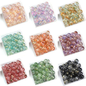 เอฟเฟกต์แก้วคริสตัลหลายสี 8-10-30/50 ลูกปัดทรงกลม สำหรับสร้อยข้อมือ สร้อยคอเครื่องประดับ