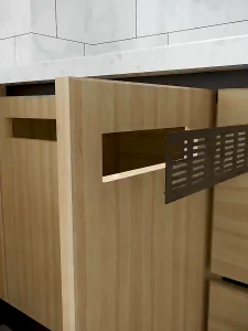 Bivethoi Rectangle Louvered Ventilation Griller 400 x 80mm Aluminum Alloy Air Vent for Wardrobe Shoe Cabinet Closet Black silver1pcs/2pcs