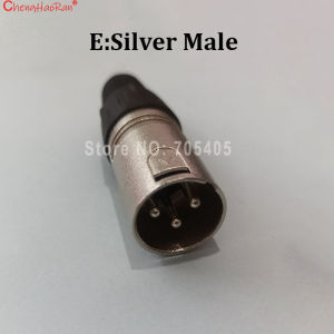 ChengHaoRan 1PC Female Male Jack 3 Pin Panel Mount Jacks Connector Copper Contact XLR Metal Socket Audio Microphone Connectors