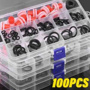 YESPERY ชุดซ่อมท่อน้ำไนลอนปะเก็นยางชุดห่วง100ชิ้นอุปกรณ์ซ่อมท่อประปาแรงดันก๊อกน้ำเครื่องซักผ้าแหวนแบนซีล