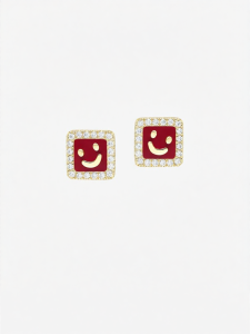 HEFANG Jewelry | Smile Diamond Earrings 14k Gold
