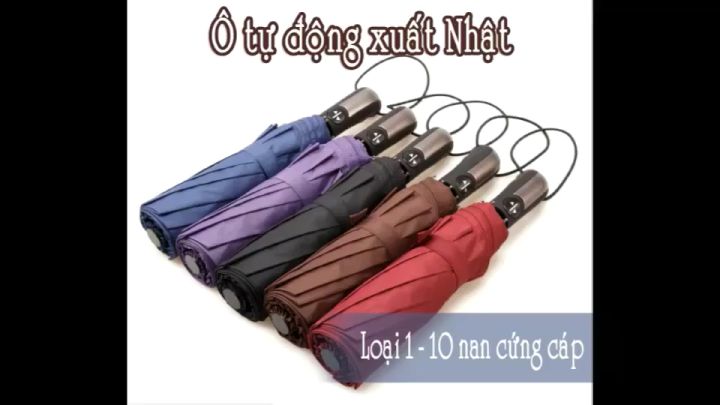 Ô dù tự động mở và gấp bằng nút bấm (Hàng xuất Nhật) loại 10 nan rộng ...