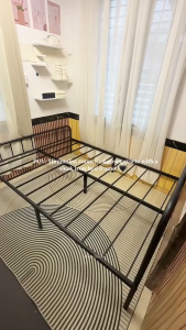 Iron Bed Frame Single Double Sizes Steel Bed Frame Under-bed storage Easy Assemble Reinforced