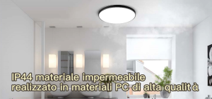 CANMEIJIA Modern LED Ceiling Light with 3-Color Temperature Switch IP44 Waterproof 18W/30W/40W/60W - Elegant Round/Square Ceiling Fixture for Living Room Bedroom Kitchen Bathroom
