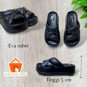 Sendal Wedges wanita spon eva ruber hendgrun