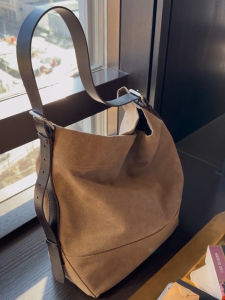 Casual Canvas Tote Bag Womens 2025 New Autumn Winter Lazy Style Loose Feeling Commute Large Capacity Single Shoulder Slant Crossbody Bag