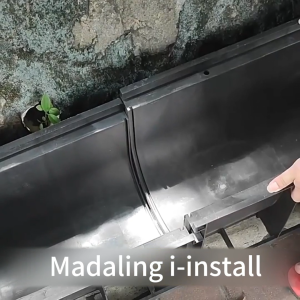 Black plastic drainage channel U-shaped practical drainage channel moisture-proof and non-slip drainage channel