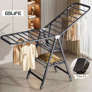 GSlife Kệ Phơi Đồ Gấp Gọn Đôi Cánh Chất Liệu Thép Cacbon Tiện Ích Kèm Chức Năng Phơi Chăn