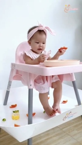 Chubbii Mimii ถาดรองกินข้าว รองเศษอาหาร 1แผ่น เด็กสาย BLW สำหรับเก้าอี้รุ่น IKEA Antilop (กดรับฟรี! ซิลิโคนกันเปื้อน)