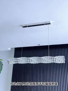 Pendant Light Hanging Home Led Home Lighting Chandelier Living Room Simple Italian Rear Crystal Lamp Dining Room Dining Table One-Word Lighting