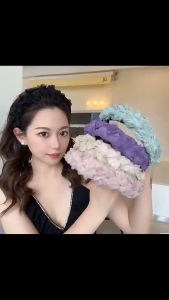 F4 Bando Korea Lebar 3.5cm Bando Wanita Bahan Brokat Bandana Sifon Korean Lace Headband AJ37