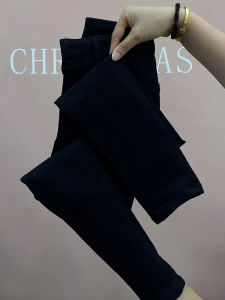 High Waist Stretchy Nine Inch Slim Fit Womens Jeans Autumn Pear Shape Tightening Small Size Pencil Pants Black Color