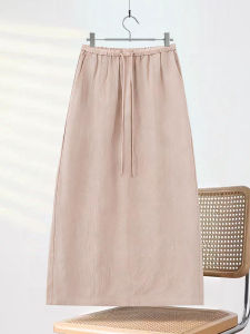 MEITESIJIAONU | Misty Pink Acetate A-Line Skirt