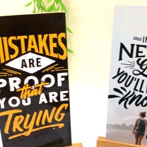 RUNABEE HIASAN DINDING 10x20CM DEKORATIF SLOGAN MOTIVASI HIDUP PAJANGAN KAYU DEKORASI POSTER