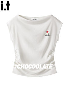 Leisure Style One-Shoulder Sleeveless T-Shirt