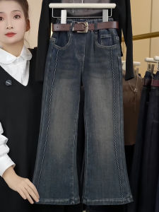 Girls Jeans Spring Autumn Style Korean Version Childrens Denim Pants Trendy Girls Long Trousers Thickened Loose Waist