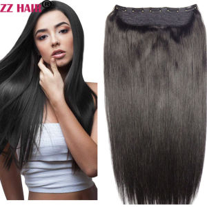 ZZHAIR 100% Brazil Human Remy Hair Extensions Clip-in Tóc Thẳng Tự Nhiên 16”-24” Một Mảnh 100g-120g