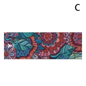 1Pcs 185*63cm Printed Yoga Towel Sweat Absorbent Non-Slip Cloth Fitness Mat Cover Ultra-thin Folding Cushion Exercise Pilates