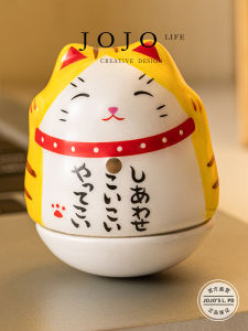 Creative Bread Dog Weeble Wobble Decoration Stress Relief Desktop Decor Simple Modern Style Animal Shape Resin Material