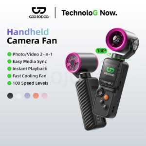 GOOJODOQ | Goojodoq Camera Kipas 180° Adjustable Gimbal 1.3-inch screen Mengambil foto dan video 100 Gear Wind High-speed Turbo kipa
