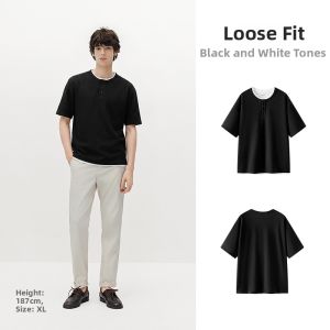 Semir | False Two Pieces Henley Neck T-Shirt