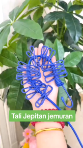 { NY ACC } Tali Jemuran Dengan 12 Klip Jepitan Kain Elastis