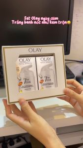 SET Kem Dưỡng Ngày Đêm Olay UK Total Effect 37ML