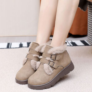 Giày Bốt Đi Tuyết Mùa Đông Đế Dày Đế Mềm Thời Trang Giày Bốt Cotton Phong Cách Mella Cho Nữ