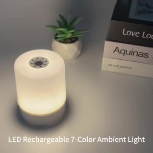 Đèn Ngủ Cảm Ứng Có Thể Sạc Lại Đèn LED Bảo Vệ Mắt Phòng Ngủ Cạnh Giường Ngủ Đèn Ngủ Cho Trẻ Em Với Tuổi Thọ Pin Dài Hình Dạng Tròn