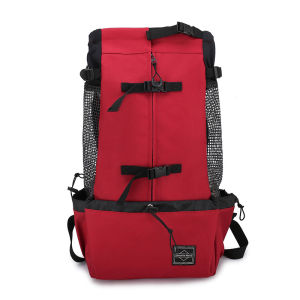 Pet Travel Backpack Double Shoulder Head Outdoors Shopping Bag Breathable Washable Cycling Dog Backpack for Large Medium Dogs
