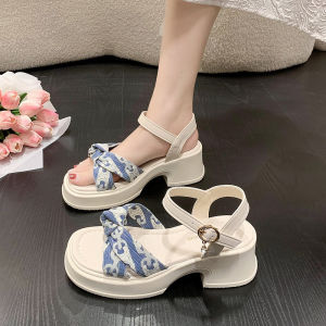 Giày Cao Gót Đế Dày Thời Trang Mùa Hè Cho Nữ Giày Cao Gót Đế Bằng Đính Đá Giày Cao Gót Thời Trang Cho Nữ